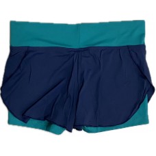 SHORTS TRINYS COM SHORTS INTERNO - AZUL/VERDE